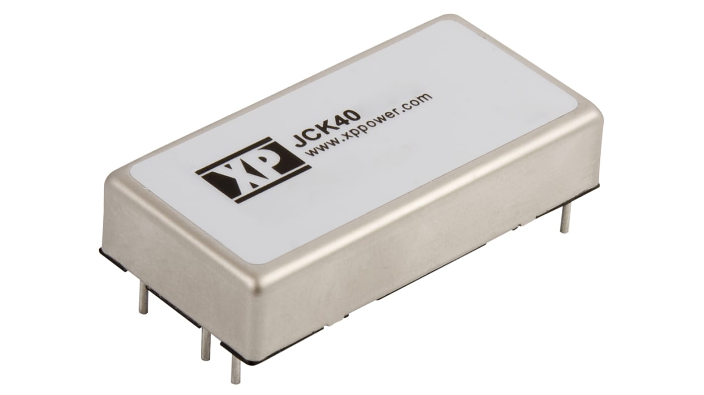 XP Power JCK DC-DC Converter, 5V dc/ 8A Output, 9 → 18 V dc Input, 40W, Through Hole, +70°C Max Temp -40°C Min