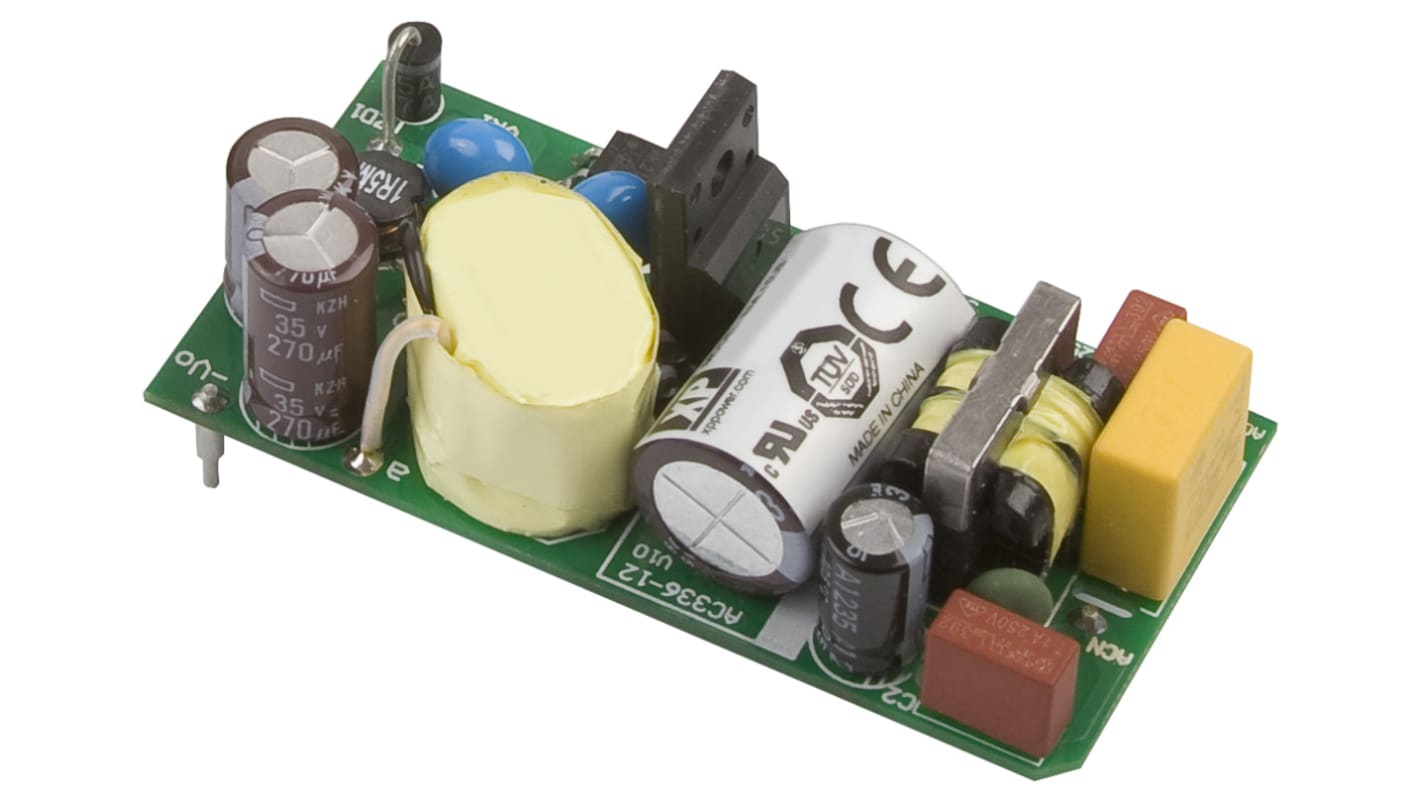 Fuente de alimentación conmutada XP Power, 5V dc, 3A, 15W, 1 salida, para uso médico, Montaje en PCB