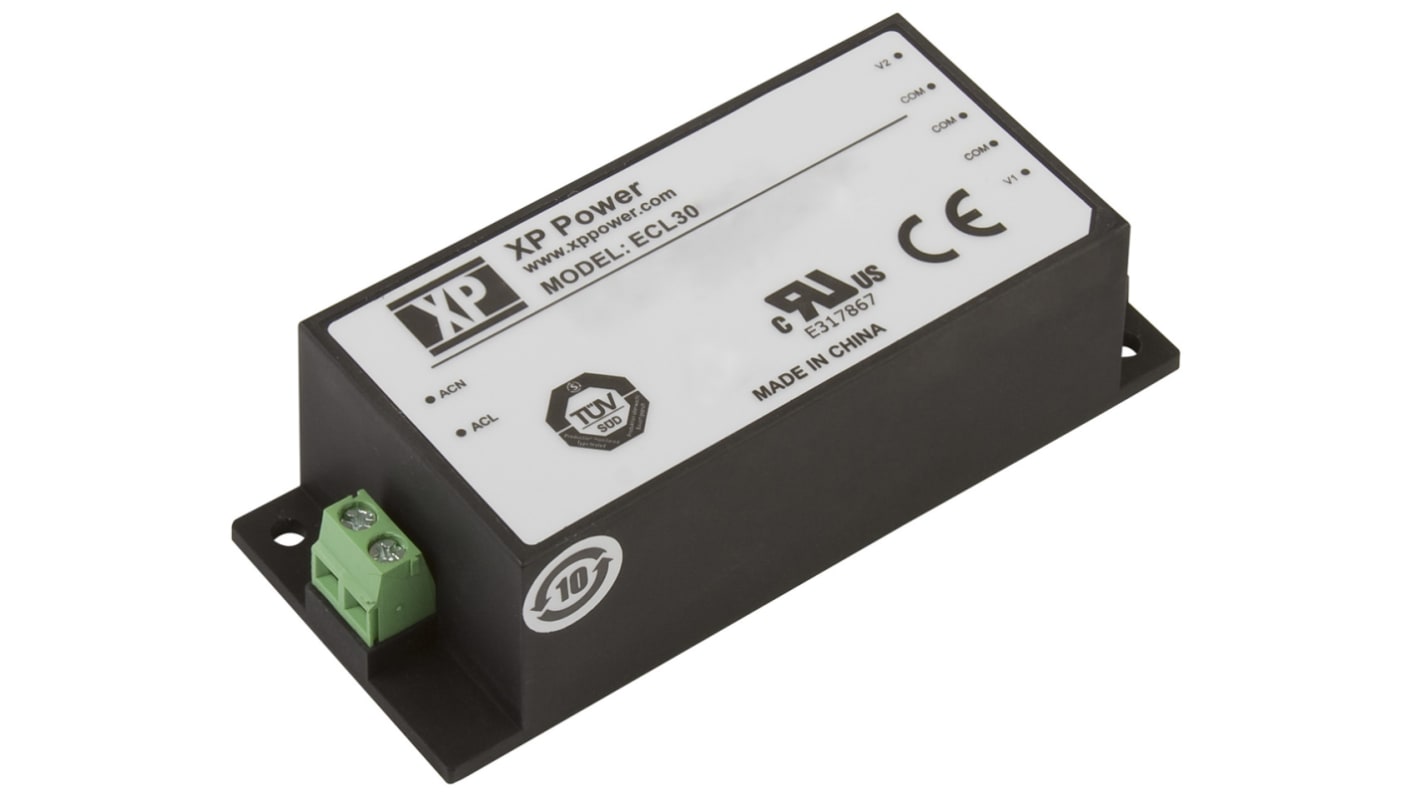 XP Power 30W Switch-mode strømforsyninger 2 udgange, ±12V dc