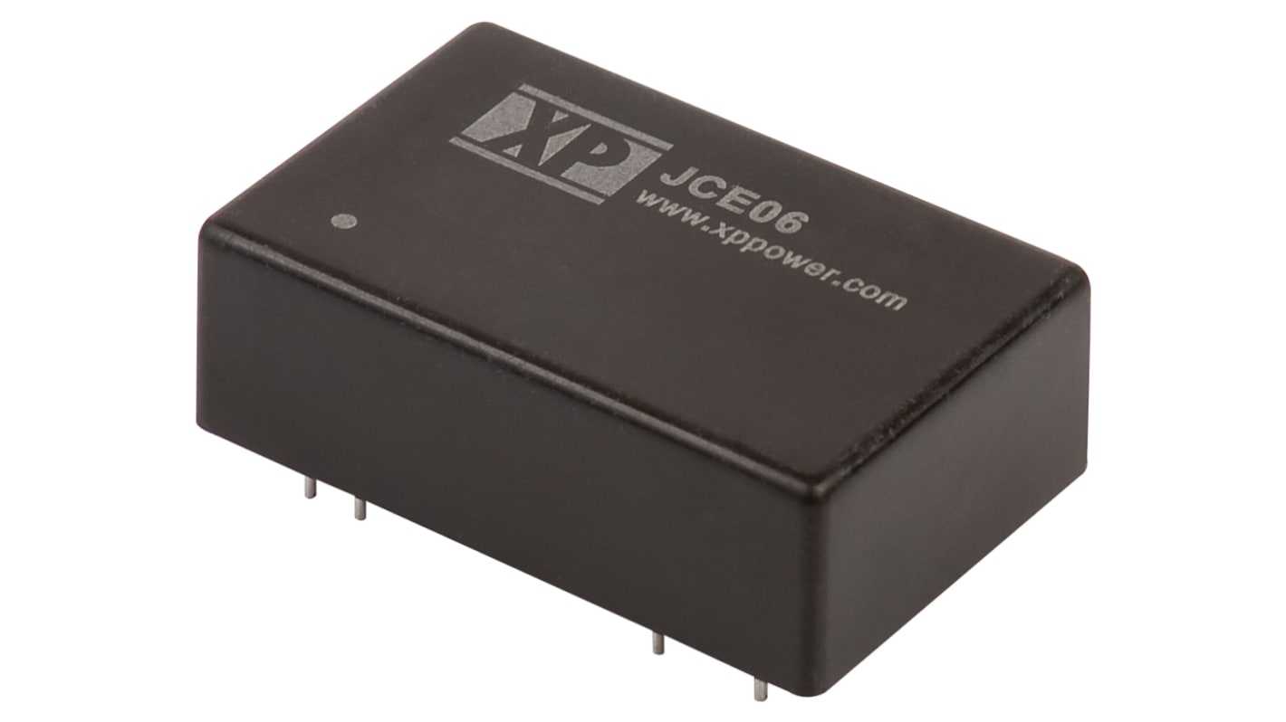 XP Power JCE DC-DC Converter, ±24V dc/ ±125mA Output, 9 → 18 V dc Input, 6W, Through Hole, +100°C Max Temp -40°C