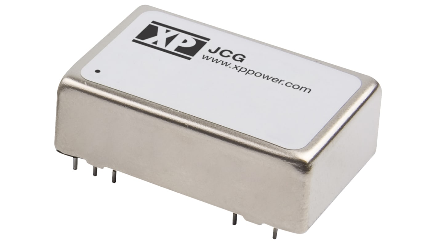 XP Power JCG DC-DC Converter, 5V dc/ 2.4A Output, 9 → 18 V dc Input, 12W, Through Hole, +100°C Max Temp -40°C