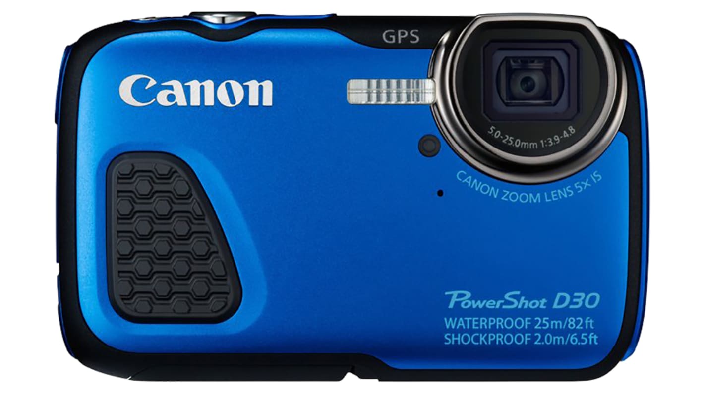 Canon PowerShot D30 Kompakt Digitalkamera 7.5cm LCD 5X Optischer Zoom 4X Digital Zoom Blau