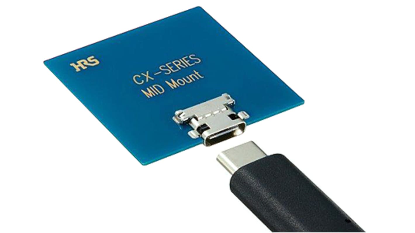 CX70M-24P1 Female USB C Connector, Straight PCB Mount