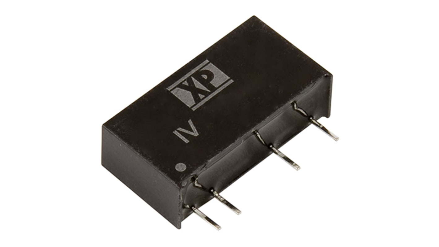 XP Power IV DC-DC Converter, ±5V dc/ 200mA Output, 10.8 → 13.2 V dc Input, 1W, Through Hole, +85°C Max Temp