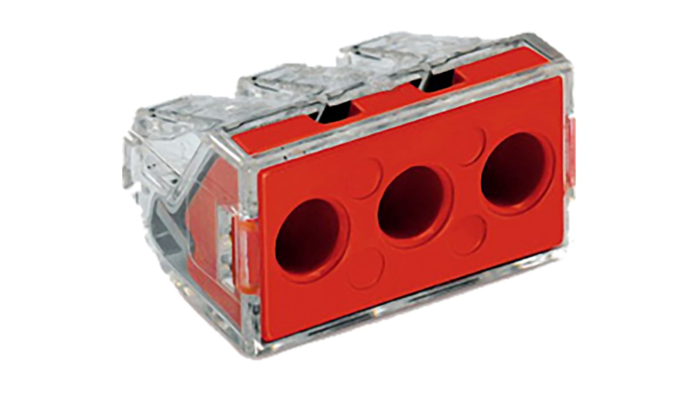 773173 Wago 773 PUSH WIRE Series Junction Box Connector, 3Way, 41A
