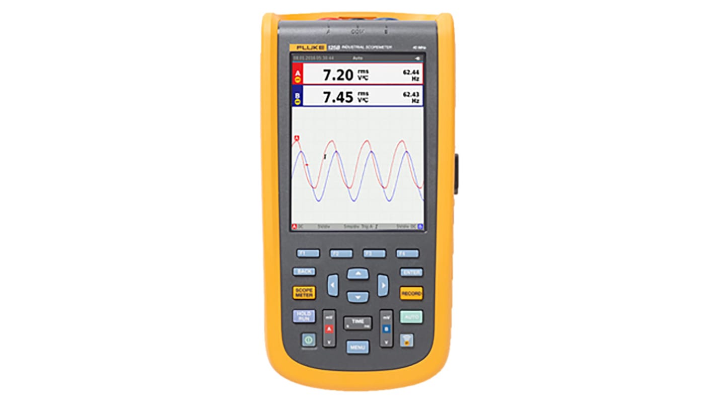 Fluke 123B/UK/S 120B Series Digital Handheld Oscilloscope, 2 Analogue Channels, 20MHz