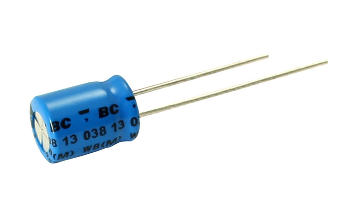 Vishay 470μF Aluminium Electrolytic Capacitor 16V dc, Radial, Through Hole - MAL216055471E3