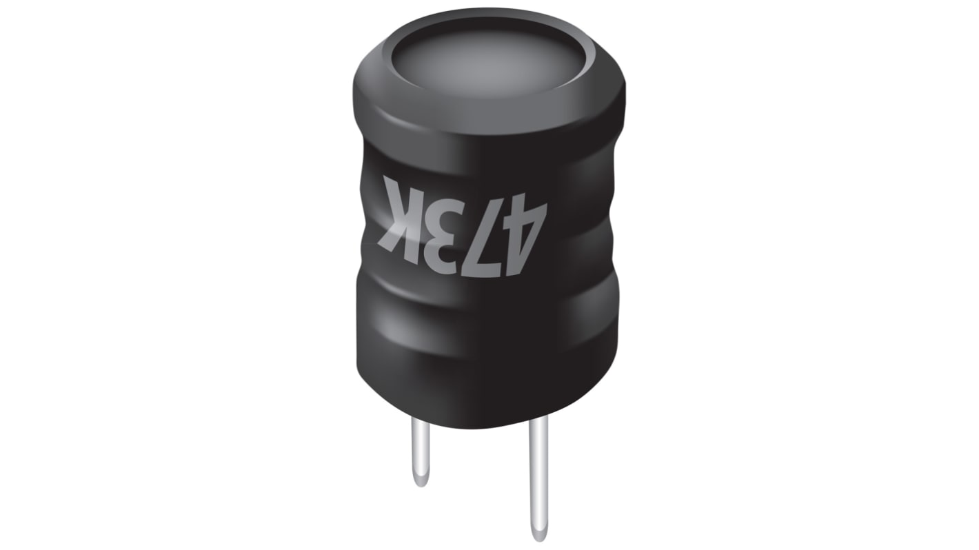 Bourns RL622 Drosselspule, Ferrit-Kern, 4,7 μH, ±10%, 4.3A, Radial / R-DC 30mΩ, max. 51MHz, Ø 8.5mm x 11mm