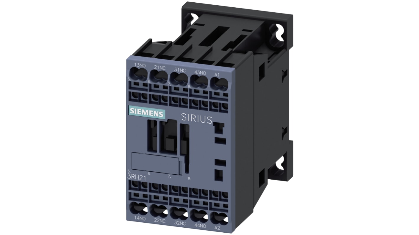 Siemens SIRIUS Innovation 3RH2 Leistungsschütz, 690 V ac / 10 A 2 Schließer + 2 Öffner 4-Hilfskontakte