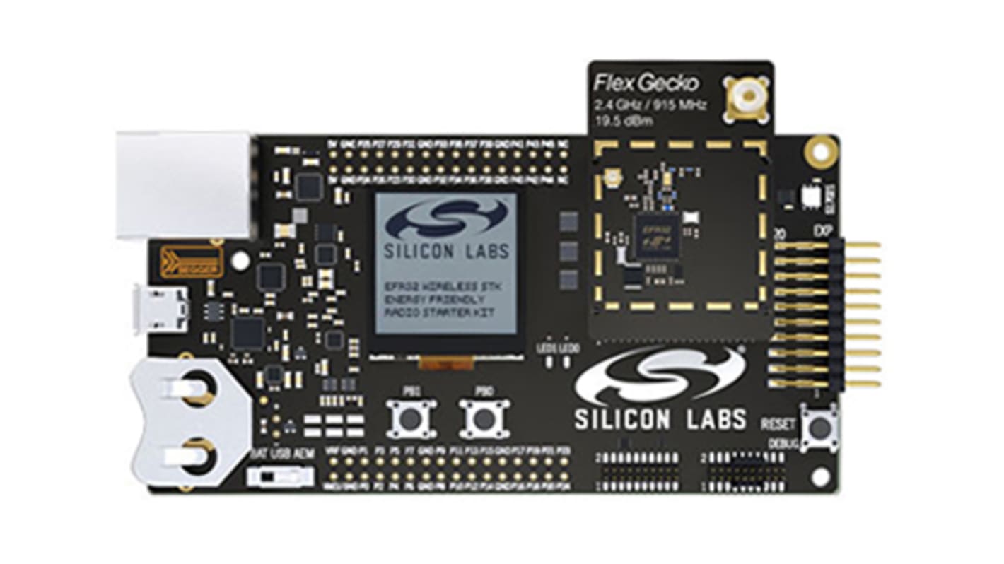 Strumento di sviluppo comunicazione e wireless Silicon Labs Flex Gecko, 2.4 GHz, 915 MHz, Sviluppo protocollo wireless