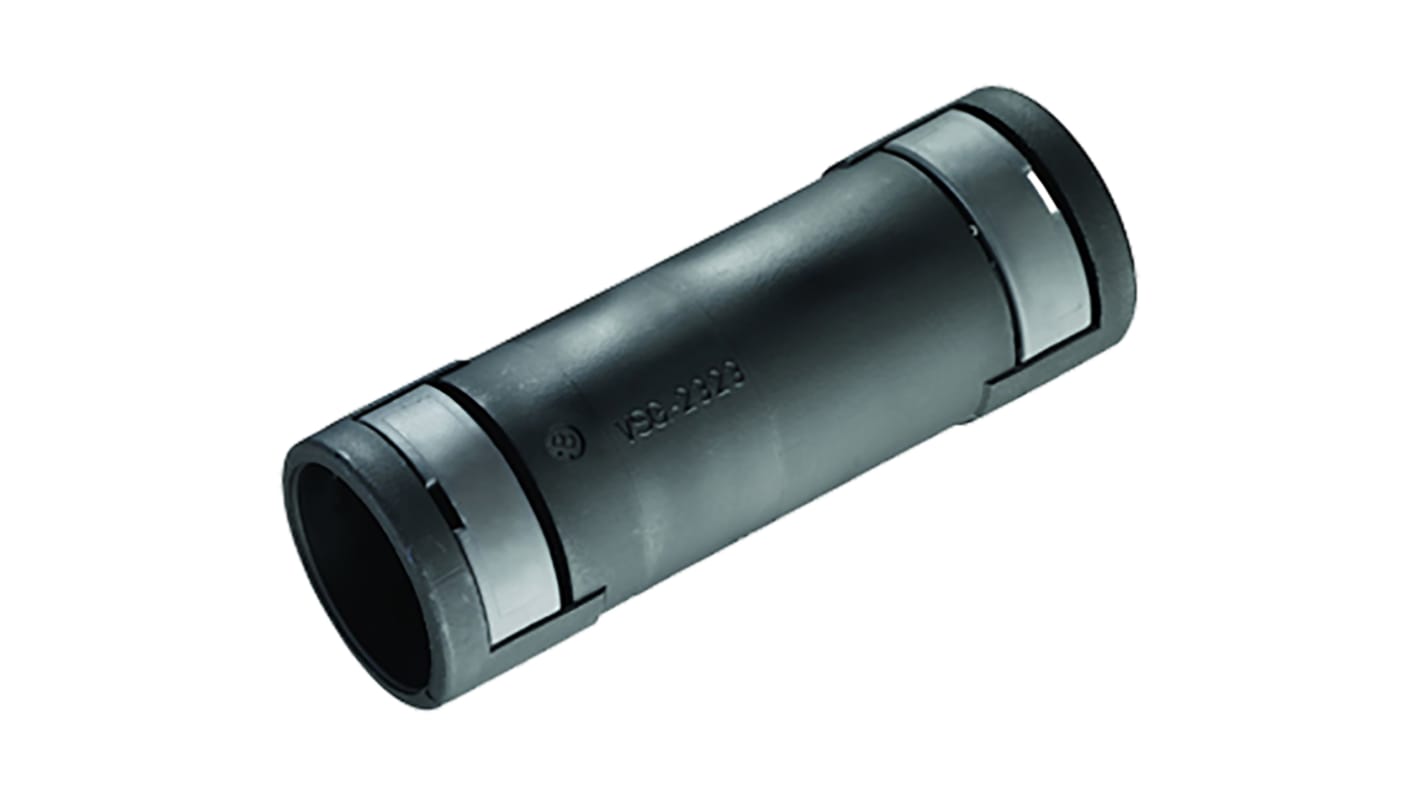 Kopex Straight Connector, Conduit Fitting, 23mm Nominal Size, 25mm, Nylon 12, Black