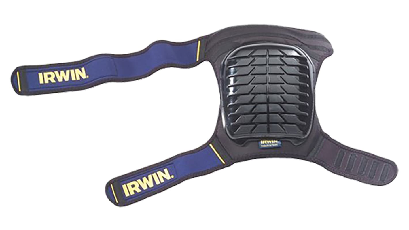 Irwin Black/Blue Yes ABS Plastic Adjustable Strap Knee Pad Resistant to Impact, Marring