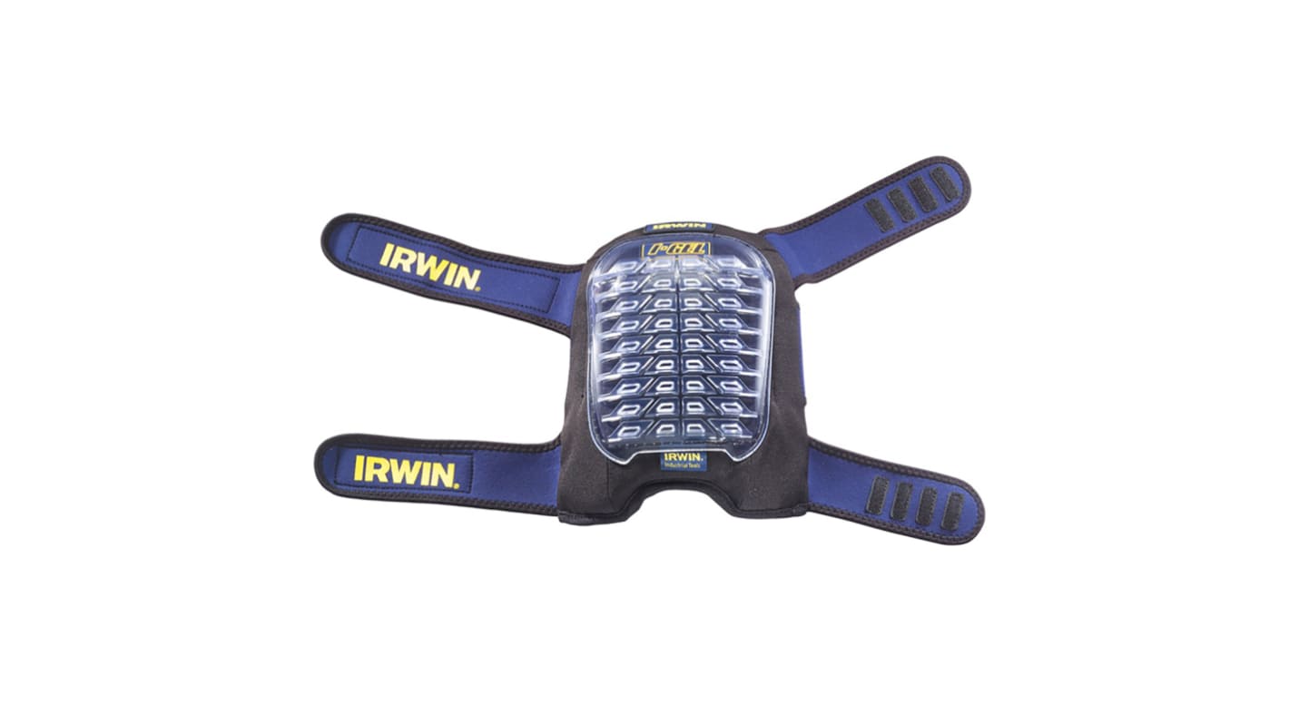 Irwin Black/Blue Yes Gel Adjustable Strap Knee Pad Resistant to Impact, Marring