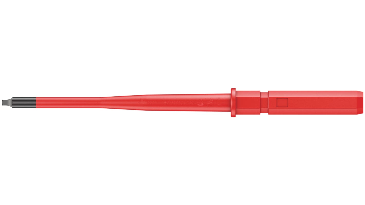 Wera Square Insulated Screwdriver Blade, #1 Tip, 154 mm Blade, VDE/1000V