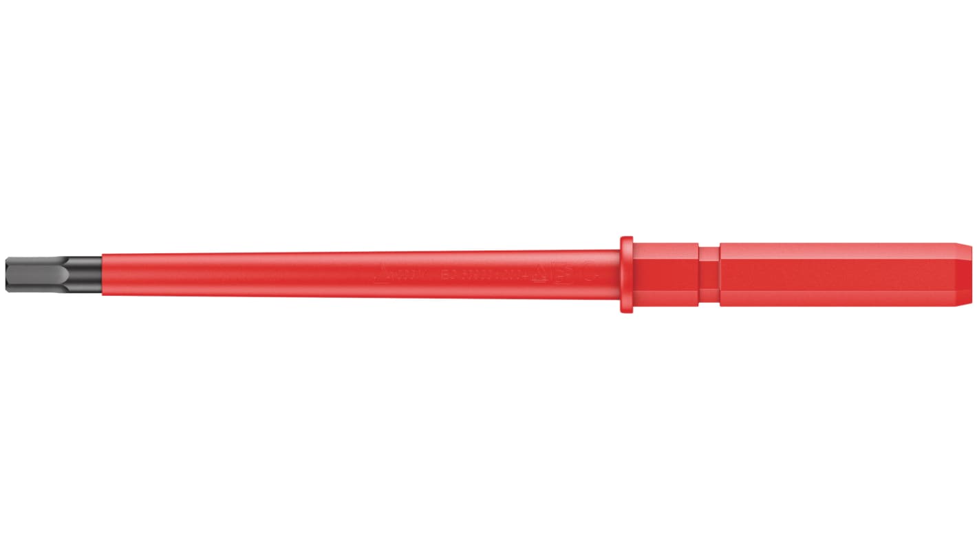 Wera Hexagon Insulated Screwdriver Blade, 5 mm Tip, 154 mm Blade, VDE/1000V