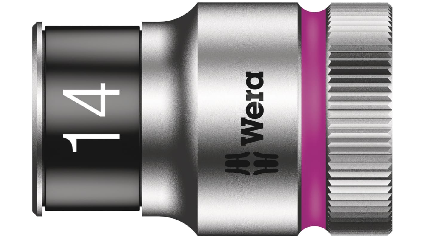 Wera 1/2 in Drive 14mm Standard Socket, 6 point, 37 mm Overall Length