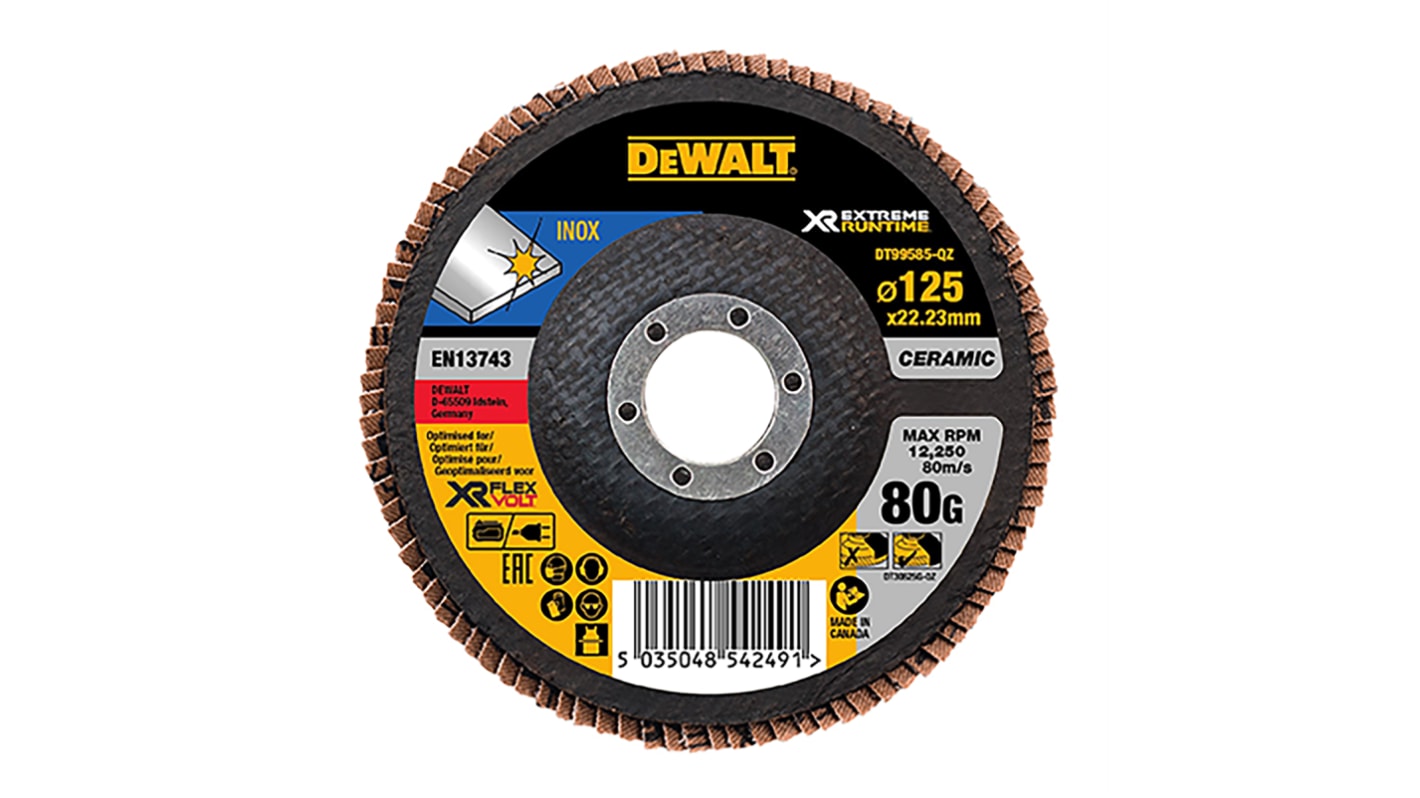 DeWALT Ceramic Flap Disc, 125mm