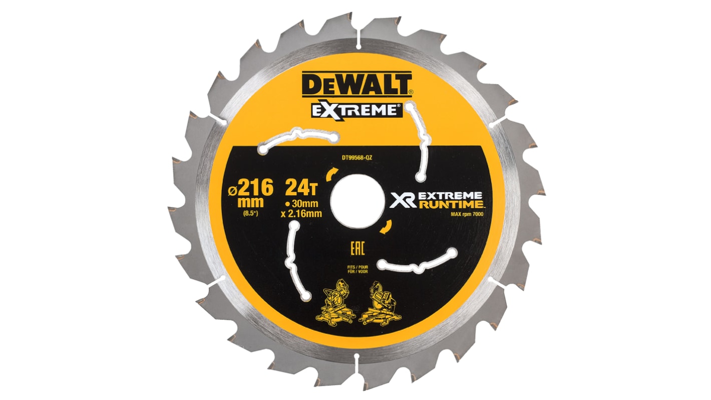 DeWALT 丸のこぎり替刃 DT99568-QZ 刃直径216mm アーバー直径30mm