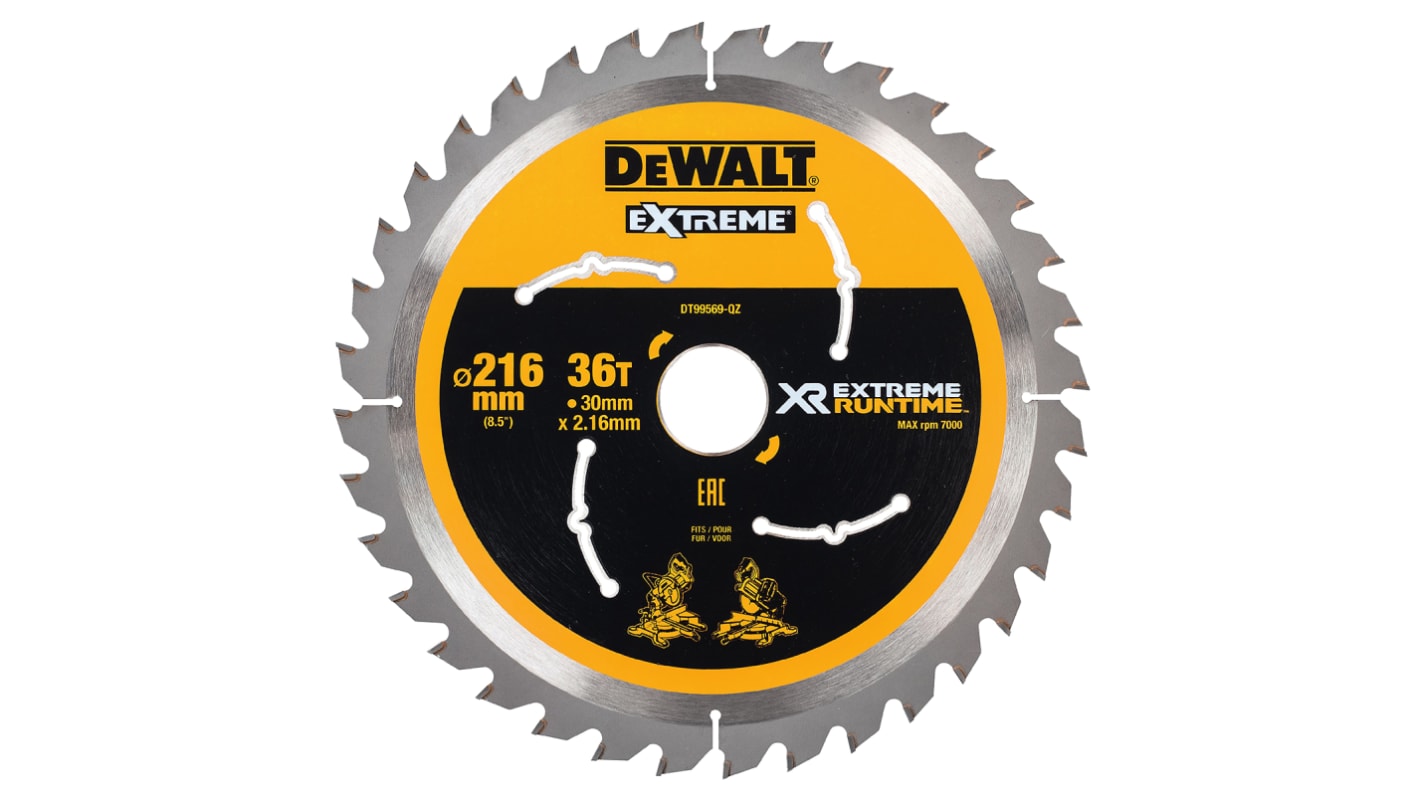 DeWALT 丸のこぎり替刃 DT99569-QZ 刃直径216mm アーバー直径30mm