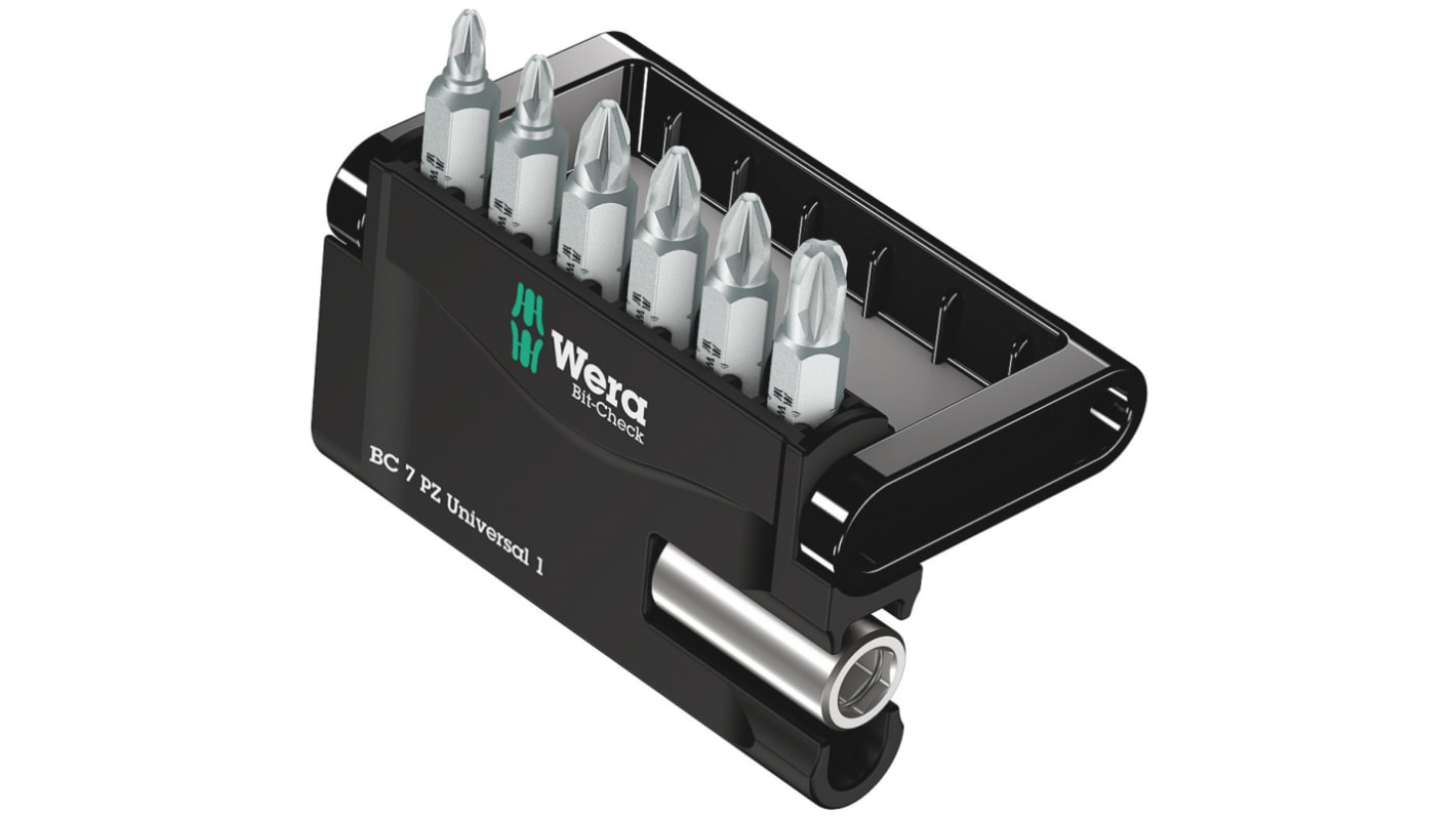 Wera Impact Bit Set 7 Pieces, Hexagon, Pozidriv