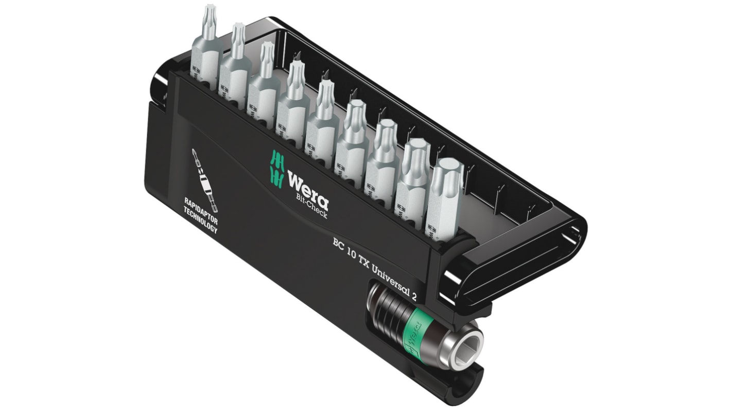 Wera Impact Bit Set 10 Pieces, Hexagon, Torx