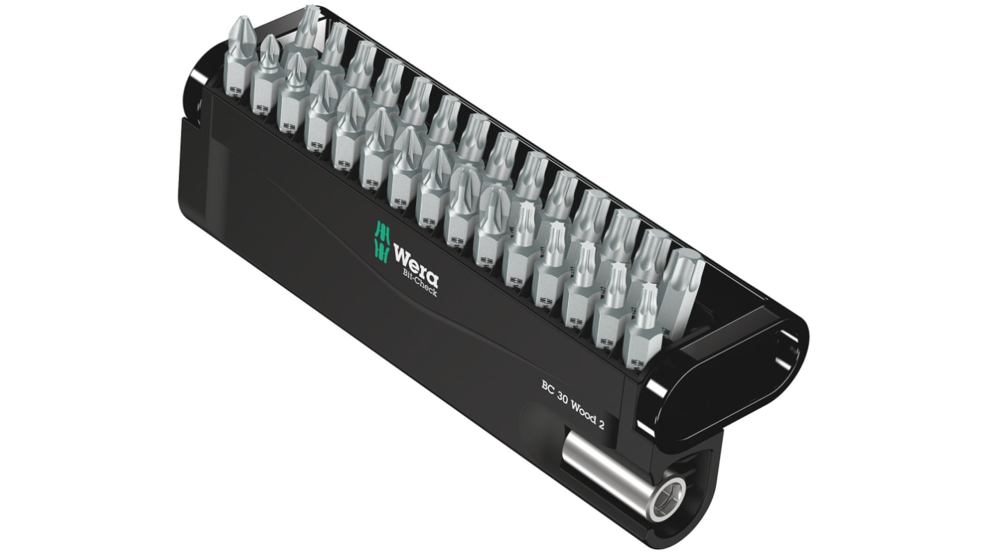 Wera Impact Bit Set 30 Pieces, Hexagon, Phillips, Pozidriv, Torx