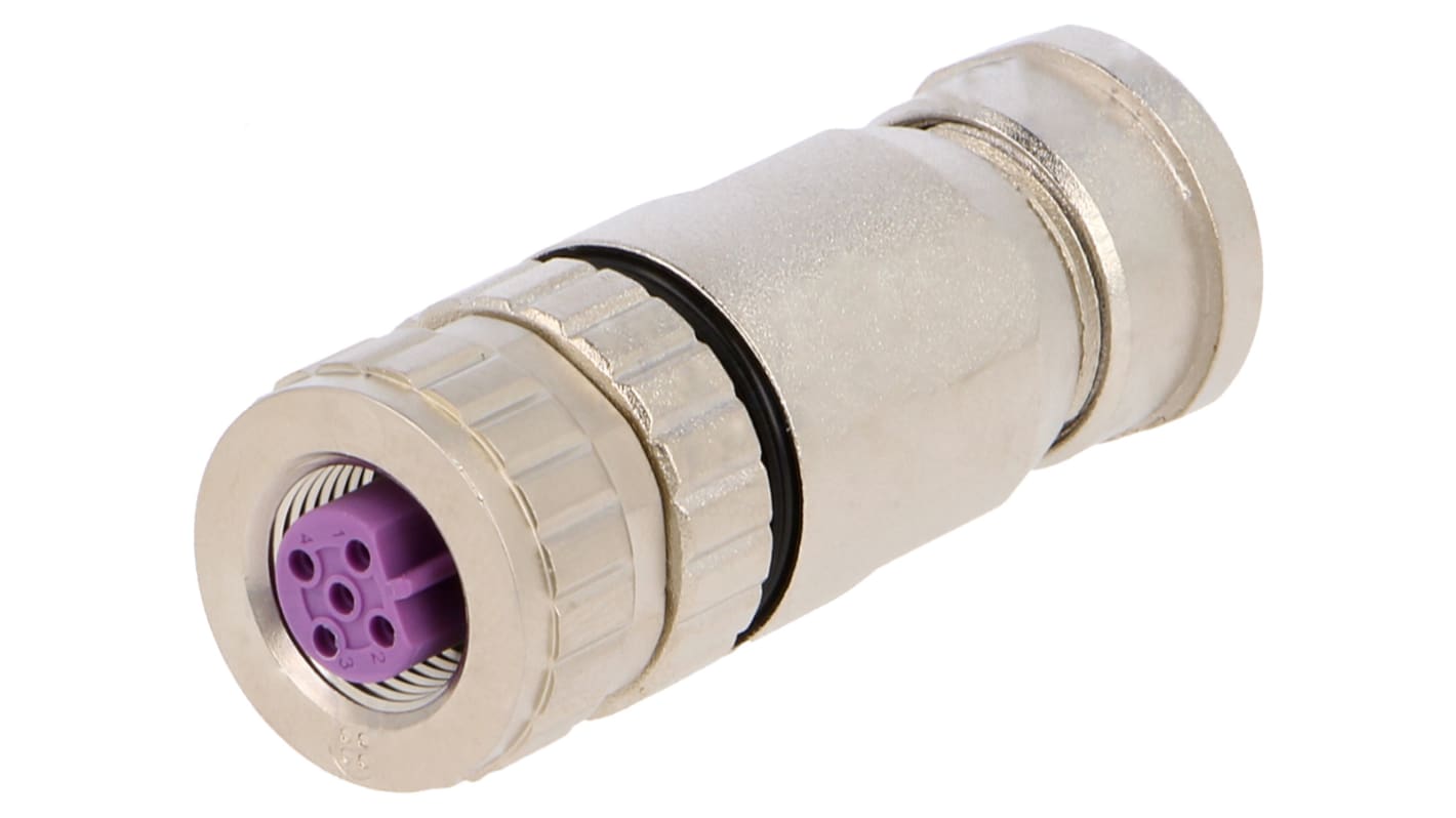 HARTING Circular Connector, 5 Contacts, Cable Mount, M12 Connector, Socket, Female, IP67, M12 Series