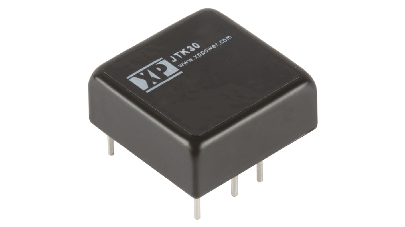 XP Power JTK30 DC-DC Converter, 5V dc/ 6A Output, 9 → 36 V dc Input, 30W, Through Hole, +100°C Max Temp -40°C