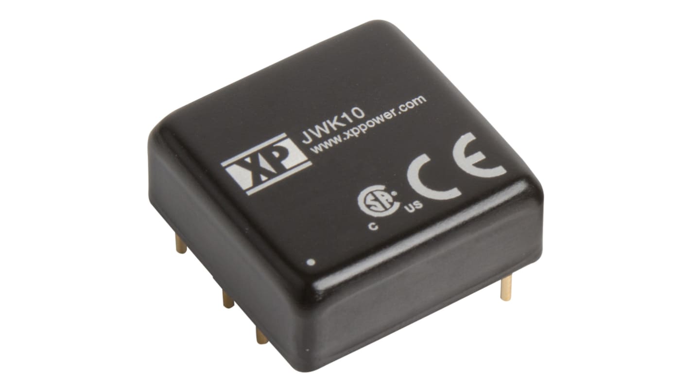 Convertisseur DC-DC XP Power, JWK10, Montage traversant, 10W, 1 sortie, 3.3V c.c., 2.2A