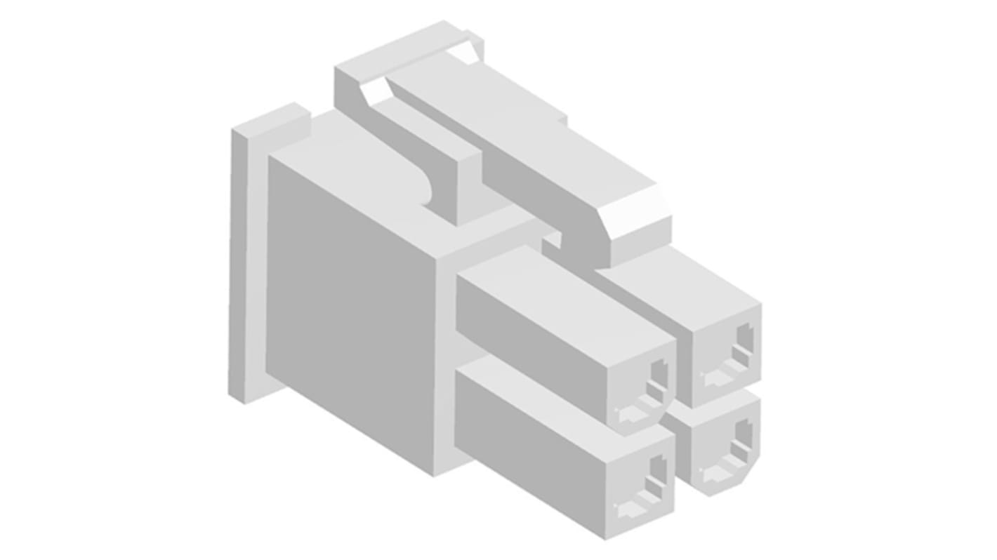 TE Connectivity, VAL-U-LOK Female Connector Housing, 4.2mm Pitch, 4 Way, 2 Row