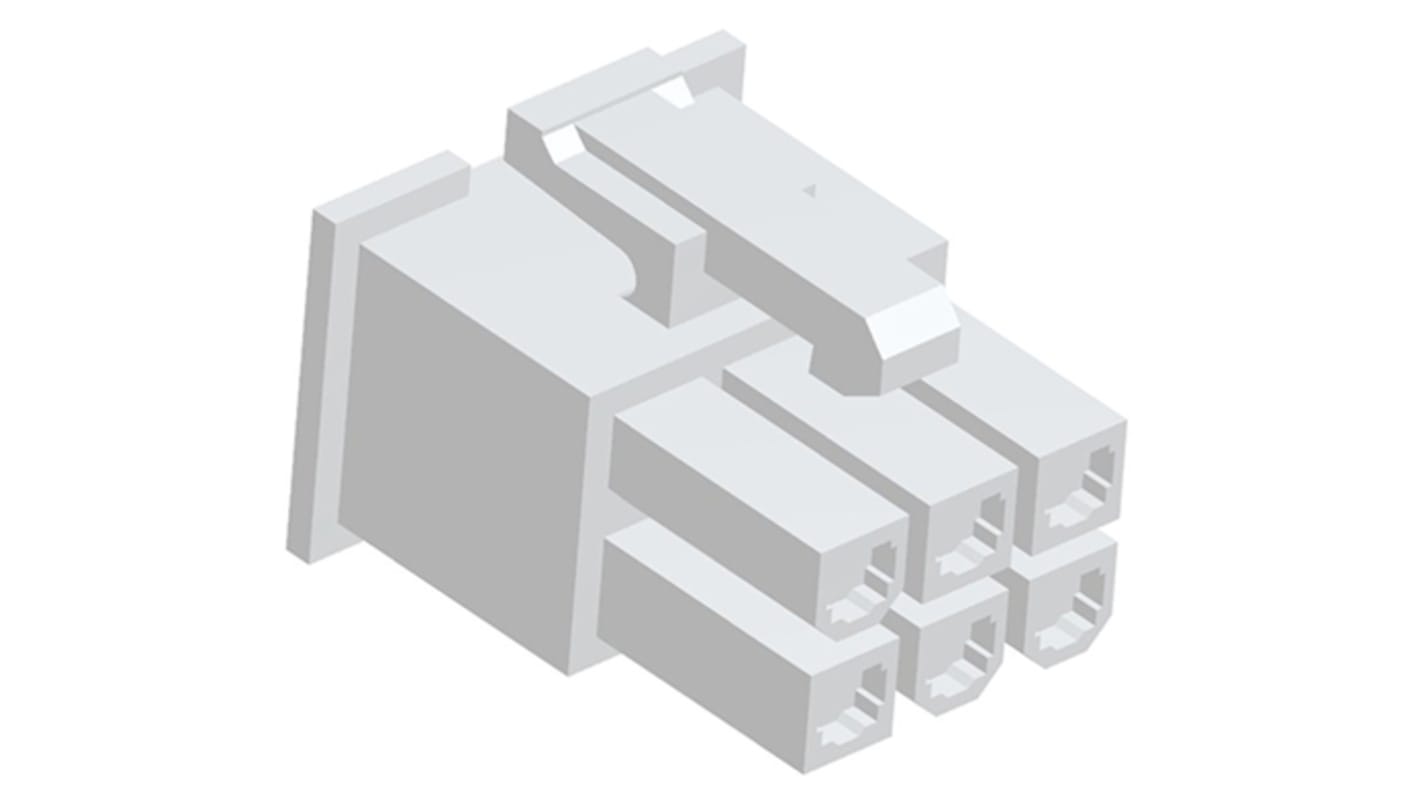 TE Connectivity, VAL-U-LOK Female Connector Housing, 4.2mm Pitch, 6 Way, 2 Row