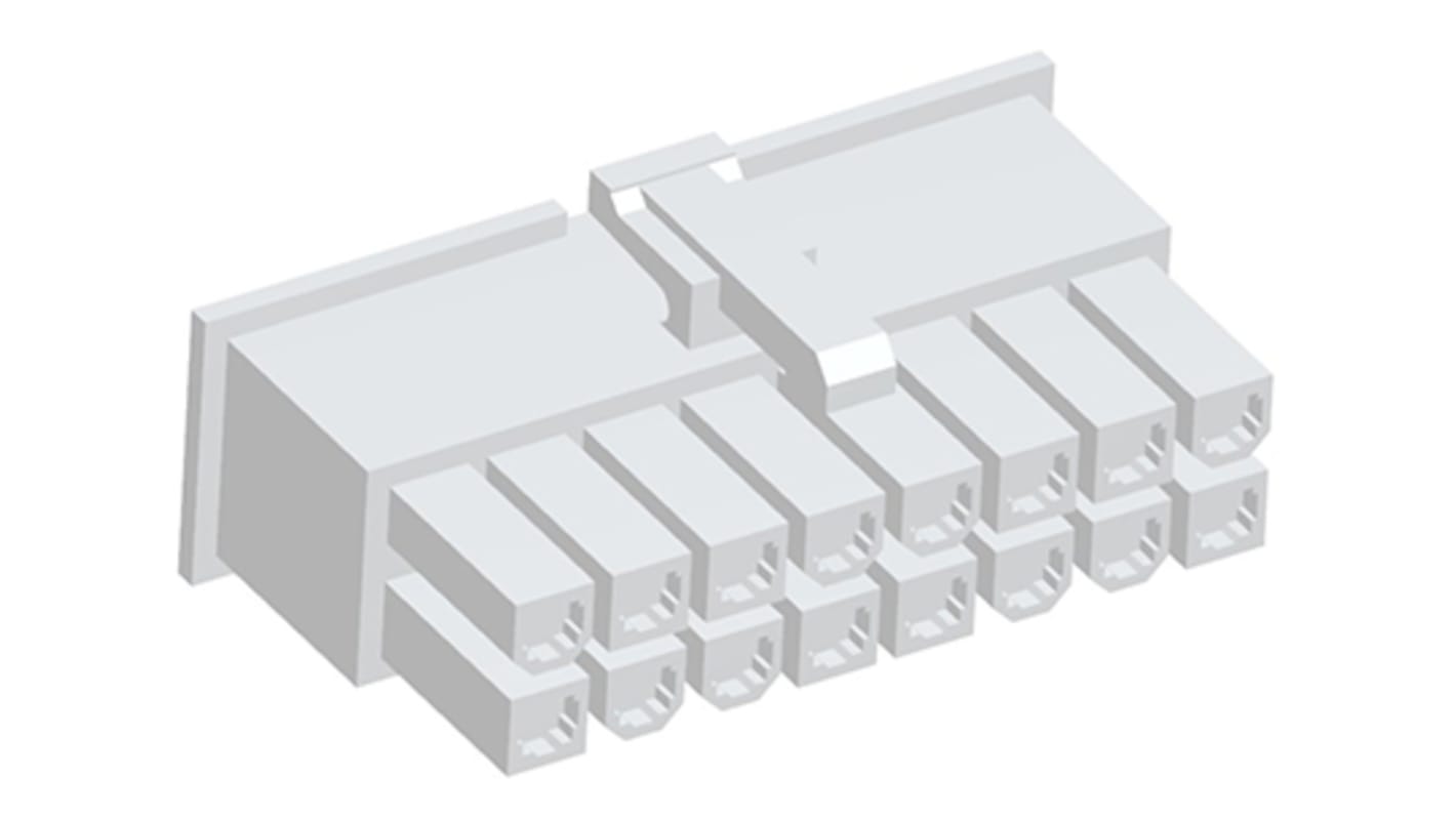 Carcasa de conector TE Connectivity 1-2296205-6, Serie VAL-U-LOK, paso: 4.2mm, 16 contactos, 2 filas, Recta, Hembra,