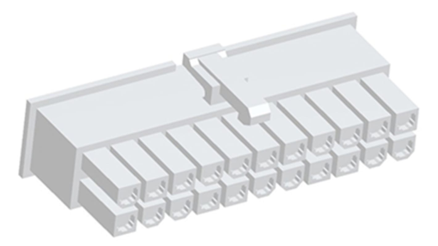 TE Connectivity, VAL-U-LOK Female Connector Housing, 4.2mm Pitch, 22 Way, 2 Row