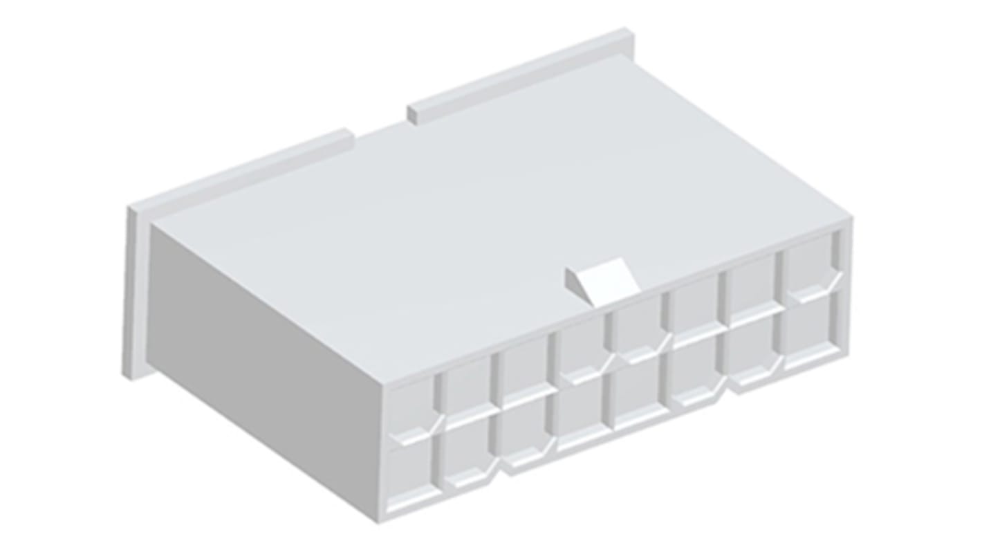 Carcasa de conector TE Connectivity 1-2296206-6, Serie VAL-U-LOK, paso: 4.2mm, 16 contactos, 2 filas, Recto, Macho,