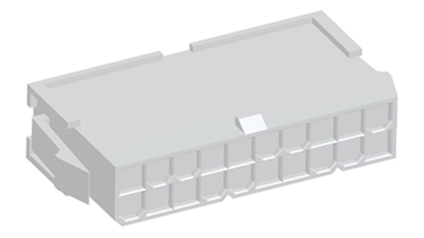 TE Connectivity VAL-U-LOK Steckverbindergehäuse Stecker 4.2mm, 20-polig / 2-reihig Gerade, Kabelmontage für