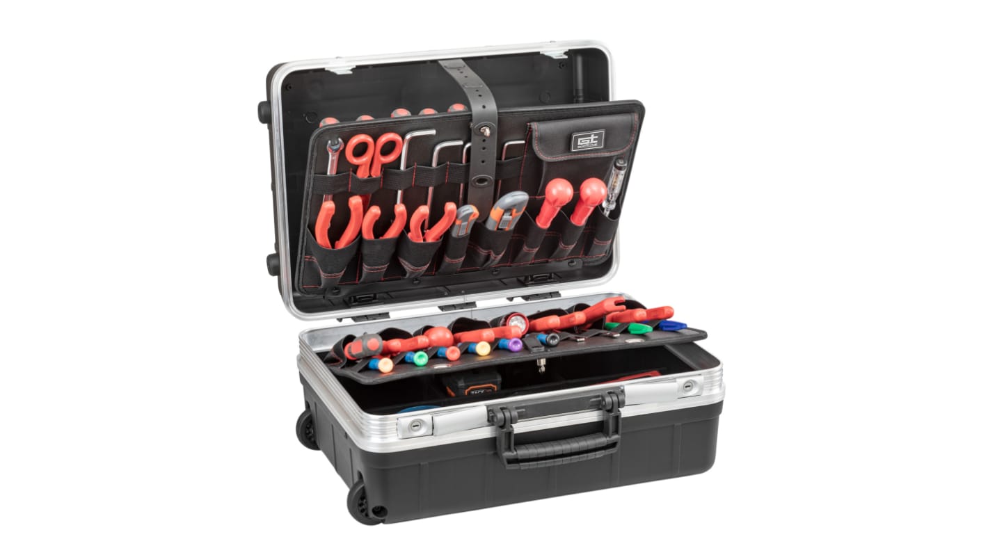 GT Line Aluminium Tool Case, with 2 Wheels, 453 x 197 x 332mm