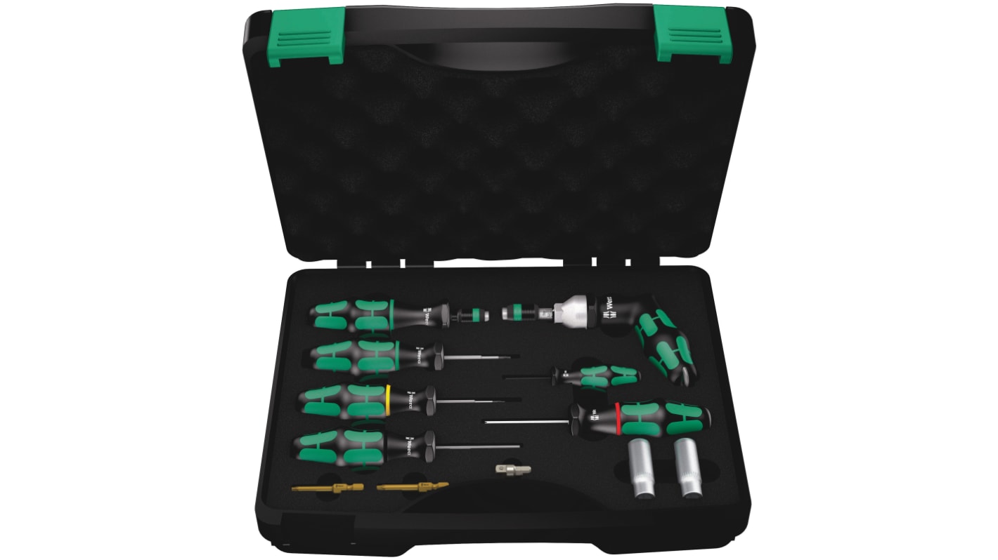 Wera External Hex, Round, Spanner, Square Socket, Torx Screwdriver Set, 12-Piece