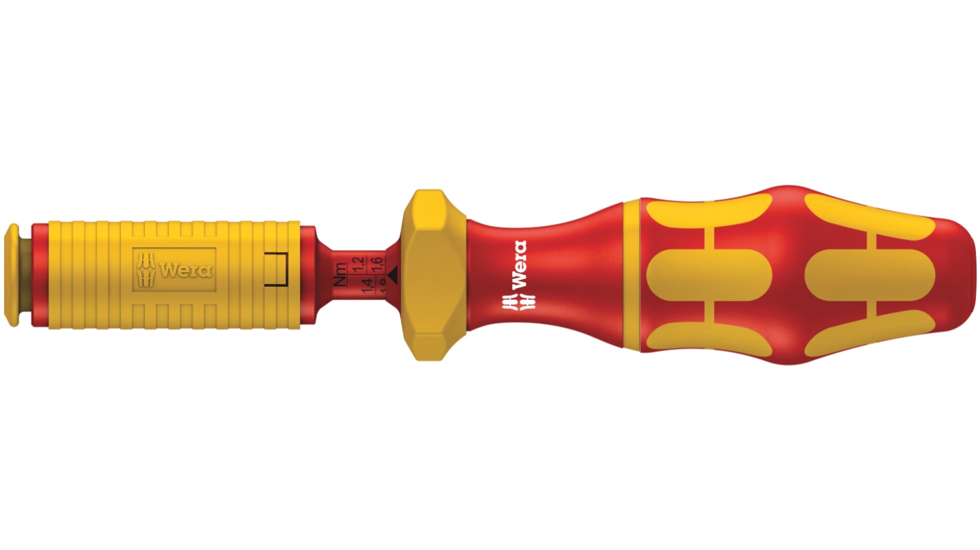 Wera Adjustable Hex Torque Screwdriver, 1.7 → 3.5Nm, 9 mm Drive, ±6 % Accuracy