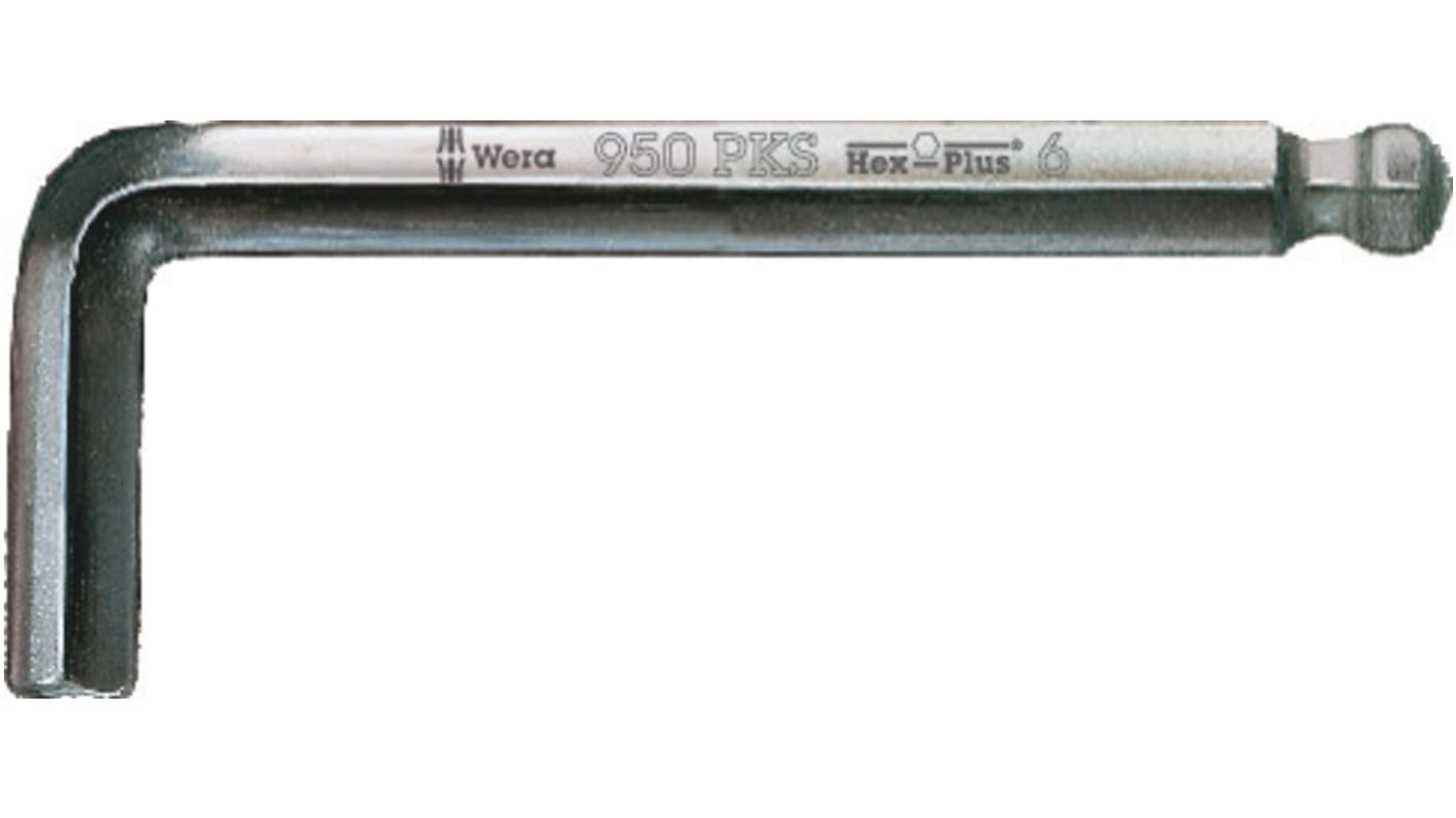 Set chiavi esagonali a L Wera, Metrico, 6mm, con braccio Lungo, breve