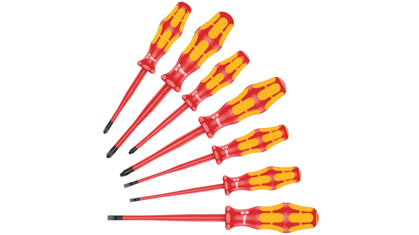 Wera Phillips; Plusminus Pozidriv; Slotted Insulated Screwdriver Set, 7-Piece