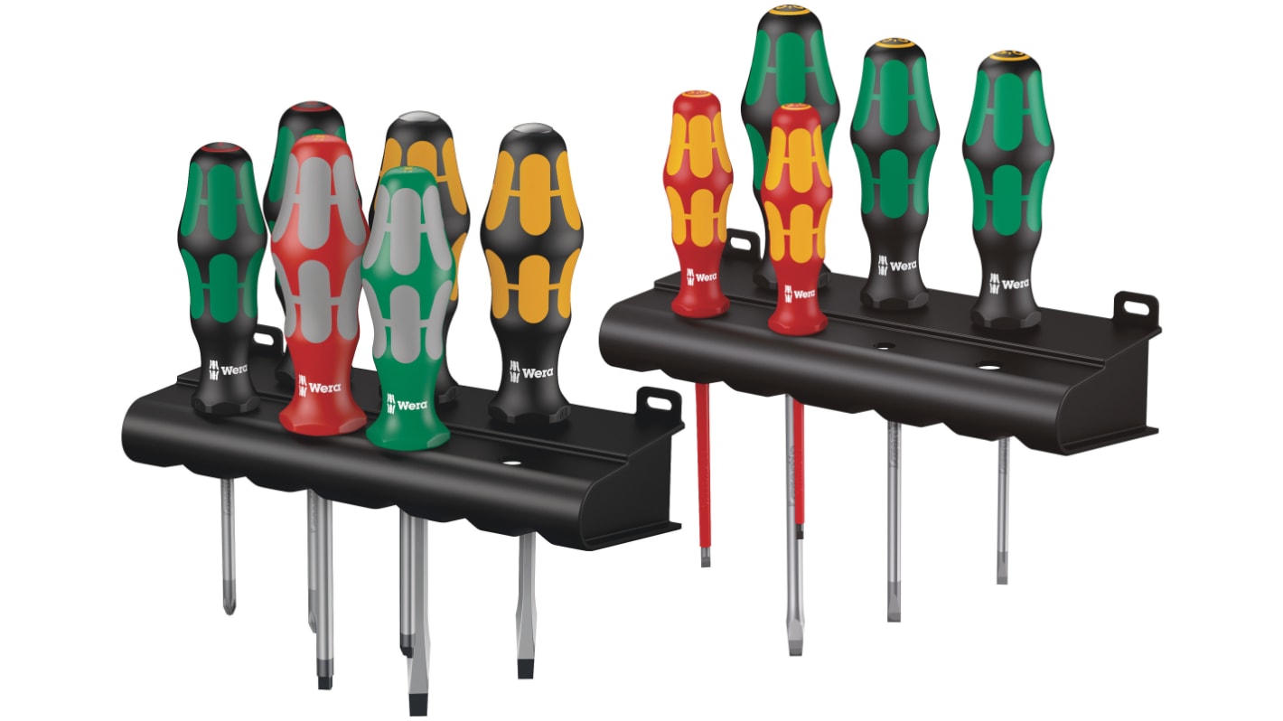 Wera Phillips; Slotted; Square Insulated & Standard Screwdriver Set, 13-Piece