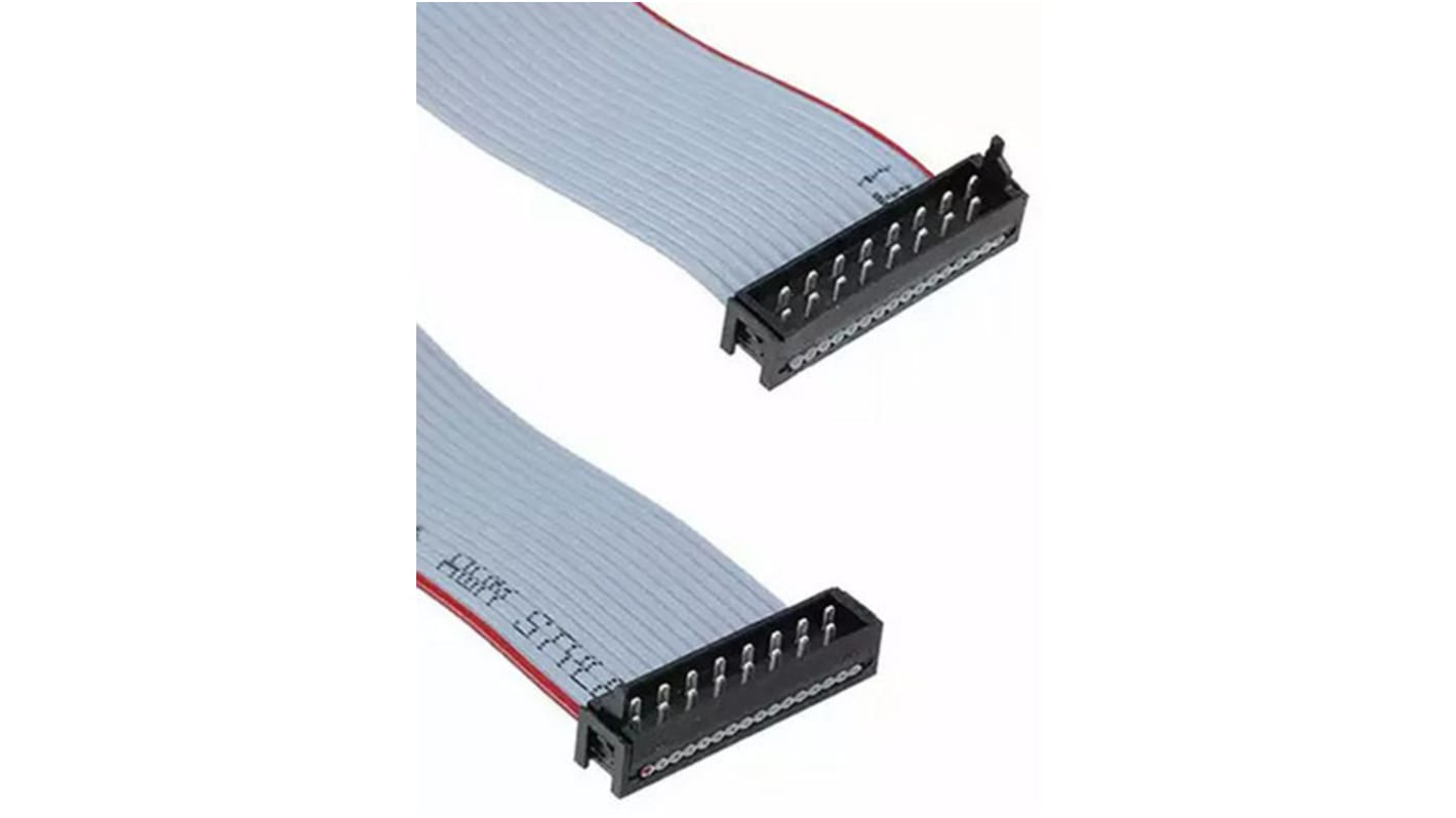 TE Connectivity Micro-MaTch Series Flat Ribbon Cable, 16-Way, 1.27mm Pitch, 150.5mm Length, Micro-MaTch IDC to