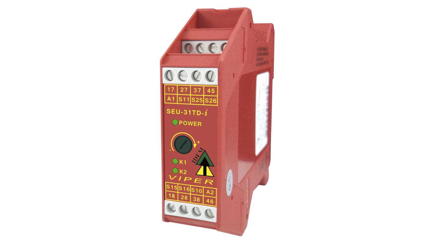 IDEM SCR Series Input/Output Module, 2 Inputs, 1 (Auxiliary), 3 (Safety) Outputs, 24 V ac/dc, 3NC