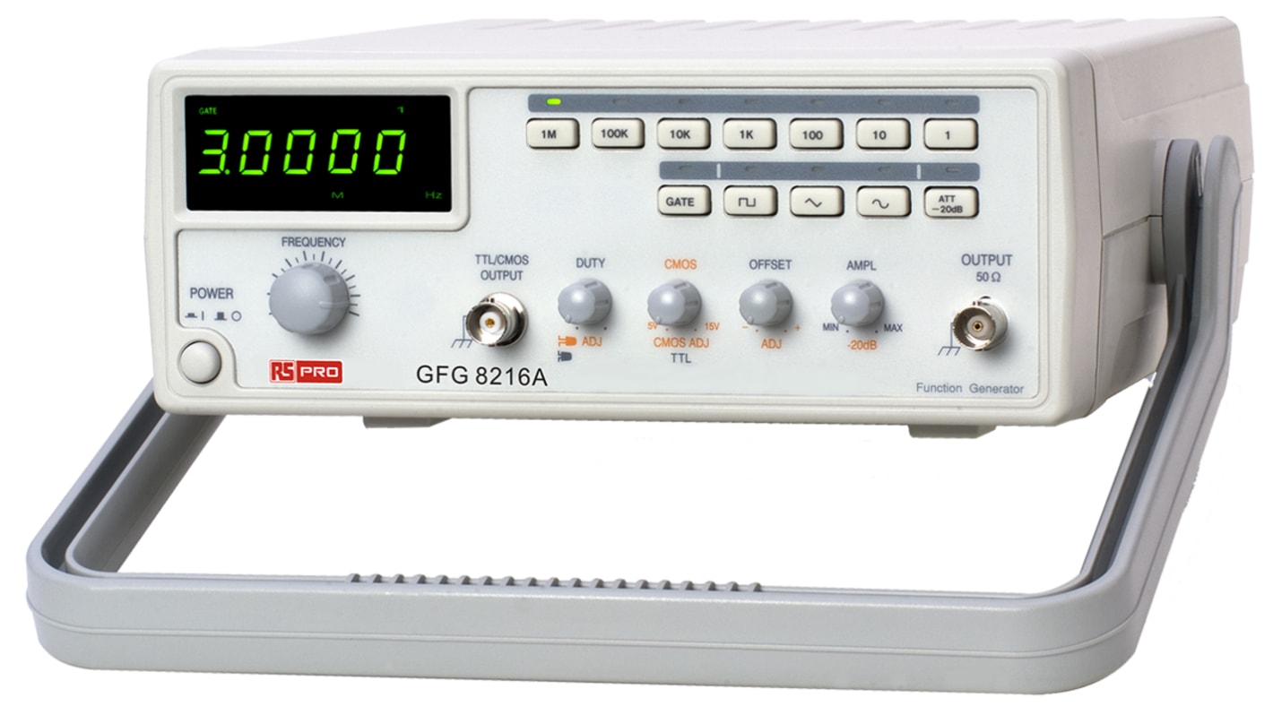 RS PRO Funktionsgenerator & Zähler, Wobbler 0.3Hz → 3MHz  Digitalfrequenz, ISO-kalibriert