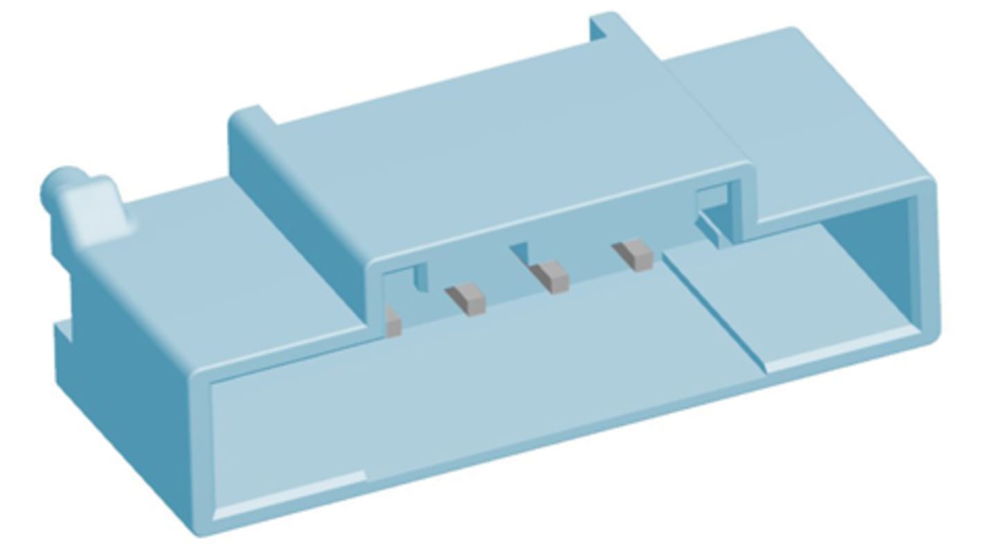 Conector macho para PCB TE Connectivity serie Grace Inertia de 8 vías, 1 fila, paso 2.5mm, para soldar, Montaje en