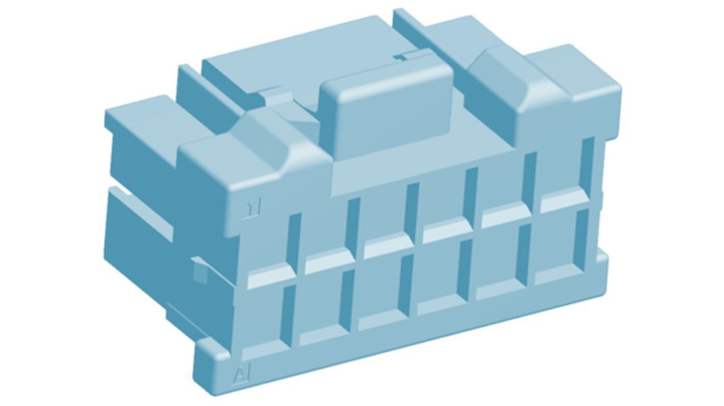 Carcasa de conector TE Connectivity 2-1971905-6, Serie Grace Inertia, paso: 3.3mm, 12 contactos, 2 filas, Recto, Macho,