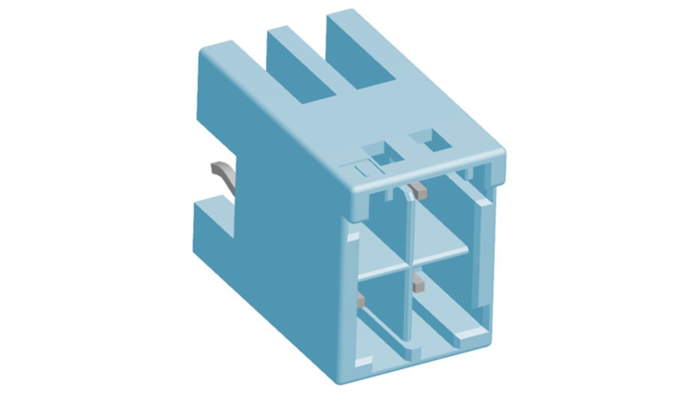 TE Connectivity Grace Inertia Series Straight Through Hole PCB Header, 4 Contact(s), 3.3mm Pitch, 2 Row(s), Shrouded