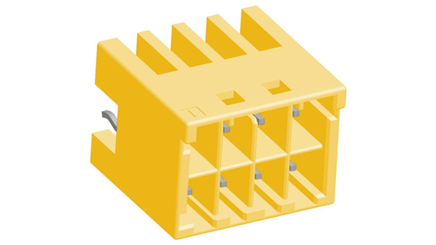 TE Connectivity Grace Inertia Series Straight Through Hole PCB Header, 8 Contact(s), 3.3mm Pitch, 2 Row(s), Shrouded