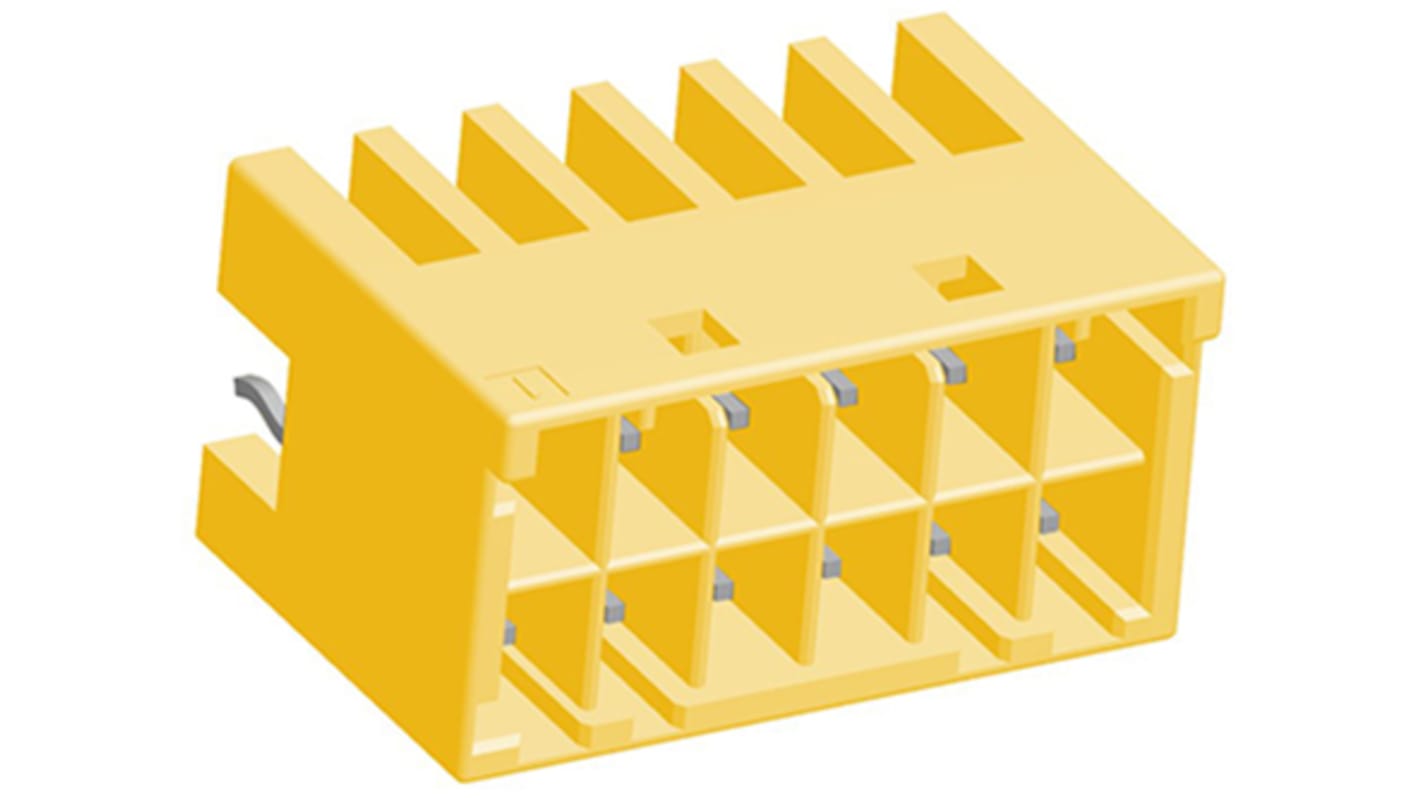 File di contatti PCB TE Connectivity, 12 vie, 2 file, passo 3.3mm