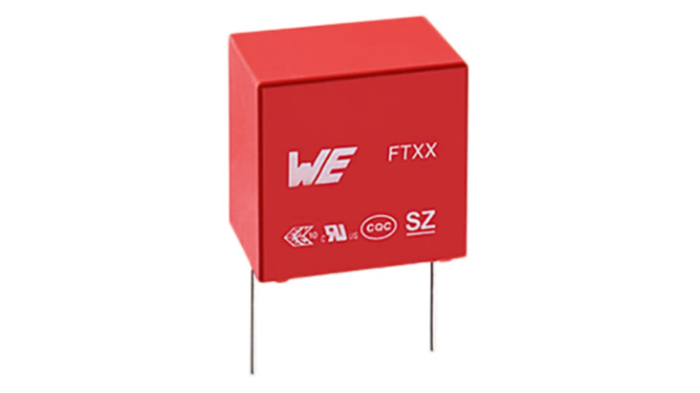 Wurth Elektronik WCAP-FTXX Metallised Polypropylene Film Capacitor, 310V ac, ±10%, 10nF